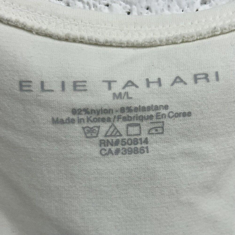 Elie Tahari White Tank Top (M/L) - Picture 3 of 4